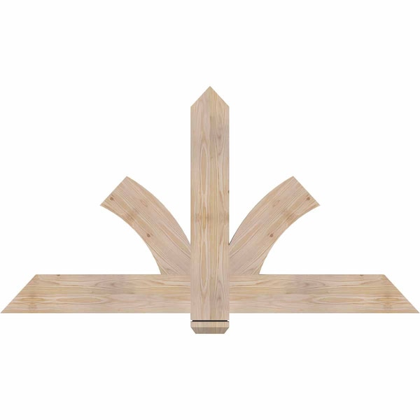 Ekena Millwork Redmond Smooth Timber Gable Bracket, Douglas Fir, 60"W x 32"H x 1 1/2"D x 5 1/2"F, 13/12 Pitch GBW060X32X0206RED00SDF - main